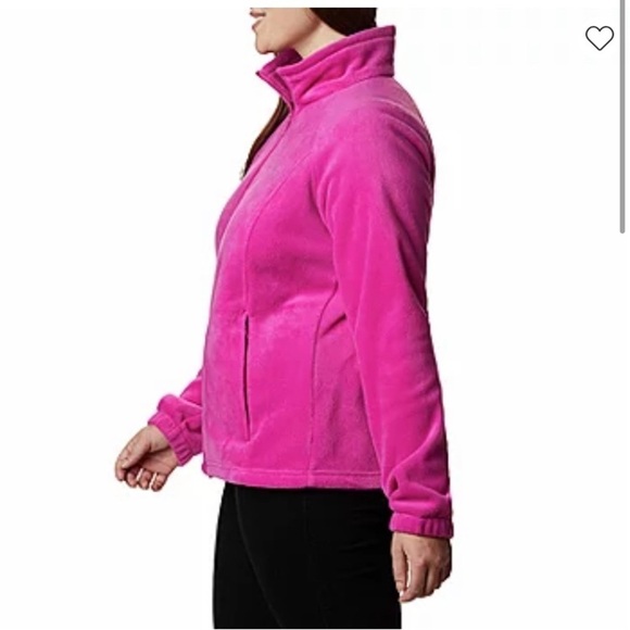 Plus Size Women’s Columbia Benton Springs Full-Zip Fleece Jacket Fuchsia Size 1X - Picture 3 of 9